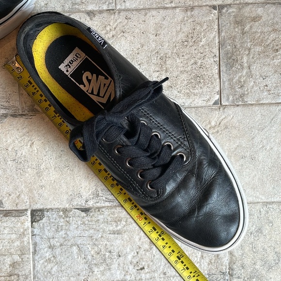 Vans Ortholite inserts, black vegan leather sneakers. Size 8.5 womens - Picture 13 of 14